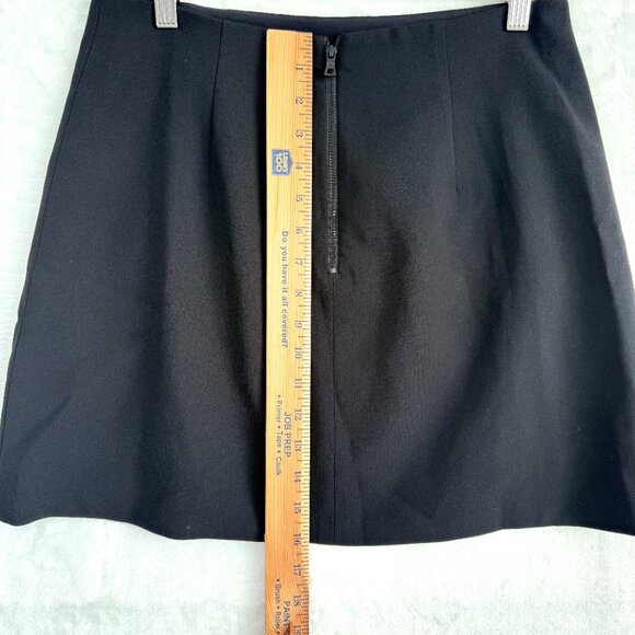 Alice + Olivia Lennon Side Zip Overlap Wrap Tulip Mini Skirt Womens 8 Black - Picture 6 of 8